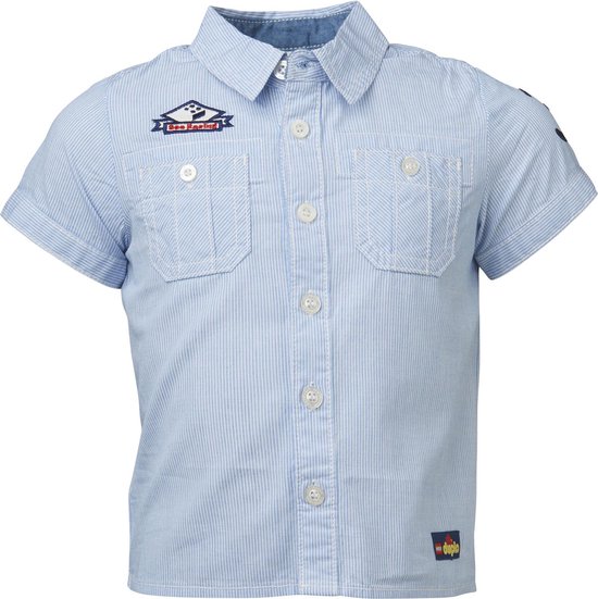 Lego Wear Duplo hemdje blauw/witte streep maat 74