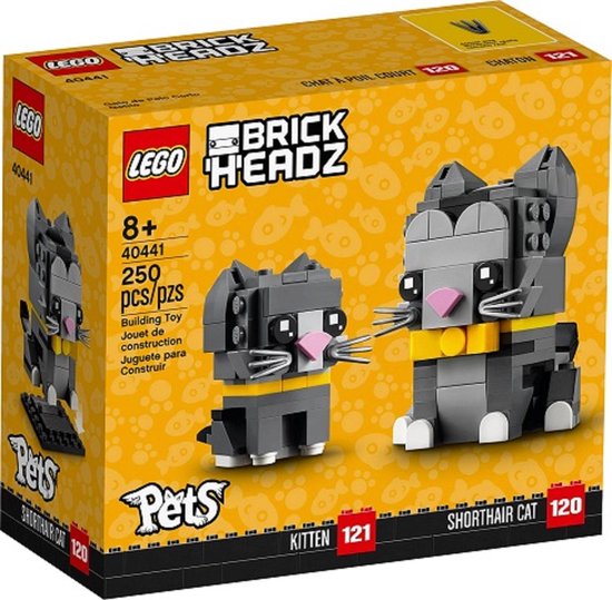 Lego Brickheadz Pets - Kitten en Shorthair Cat 40441