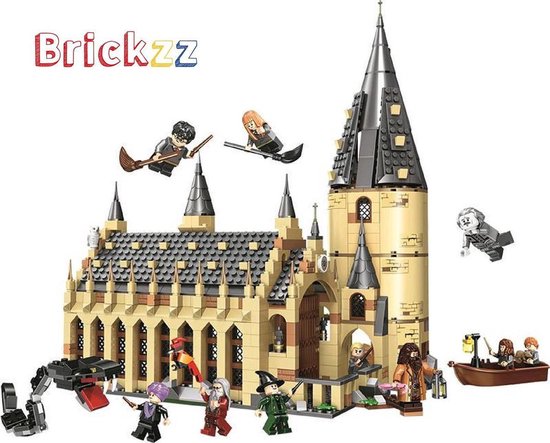 Brickzz | Zweinstein - Harry Potter De Grote Zaal van Zweinstein - Harry Potter Kasteel - Hagrid - Perkamentus - Geschikt voor LEGO Harry Potter - Magic - Magie - Compatibel met LEGO - 938 Bouwstenen