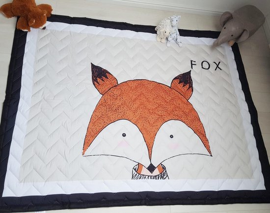 Speelkleed vos Deluxe EXTRA DIK 195 x 145 cm - LiefBoefje - Groot Speelkleed Baby - Speelmat Kinderen - Babymat XL - Kindervloerkleed - Kraamcadeau - Speelkleed Kinderen - Grote collectie speelkleden