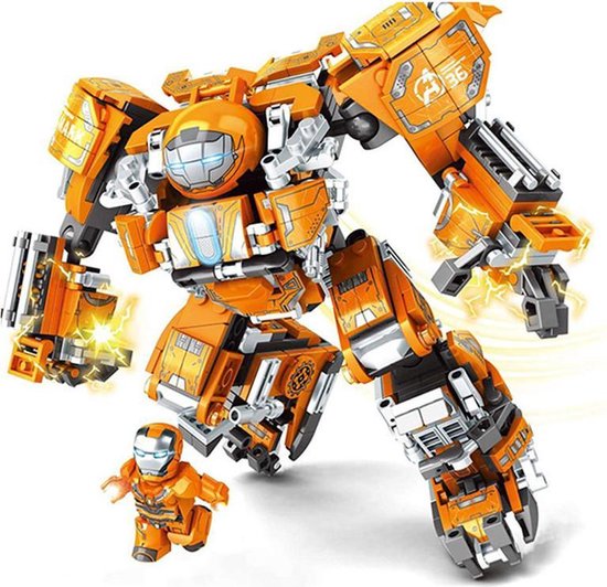 DW4Trading® Transformer new heroes steel mecha goud 610 stuks technics Lego compatibel