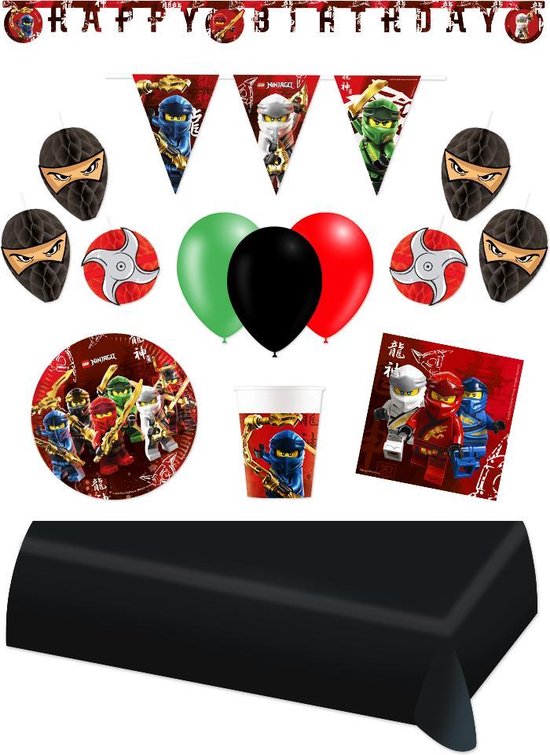 NINJAGO FEESTPAKKET DELUXE - VOORDEELPAKKET 8 KINDEREN