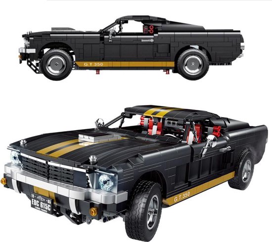 ETB Blocks® Technic Mustang met 1817 stukjes - Super Car - OEM Edition - LEGO Technic Compatibel / Geen Lego