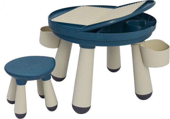 3-in-1 Activiteiten Speeltafel - LEGO DUPLO Compatibel - Kindertafel en Stoel - 1 jaar +