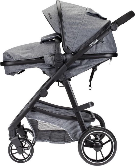 Kinderwagen On Tour 3in1 Grey Melange Inclusief Autostoel