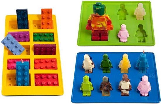 TDR- Lego robot driedelige siliconen ijsbakvormset