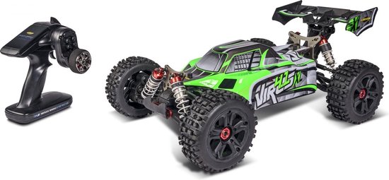 Carson Modellsport Virus 4.1 XL 4S Groen Brushless 1:8 RC auto Elektro Buggy 4WD RTR 2,4 GHz