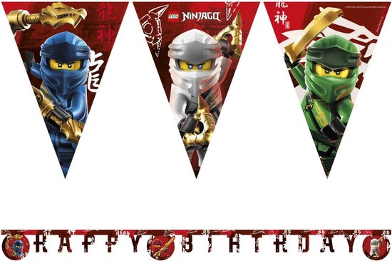 LEGO NINJAGO PARTY! | Lego Ninjago | Party set | Slingers | Lego | Ninja's | Versiering | Decoratie | Verjaardag | Kinderfeestje