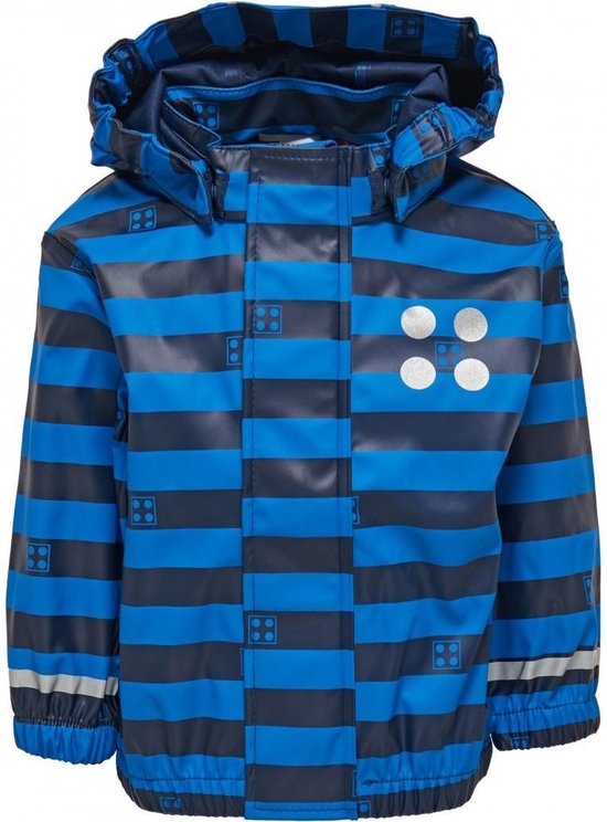 Blauw gestreepte kinder regenjas Justice van Lego Duplo 80
