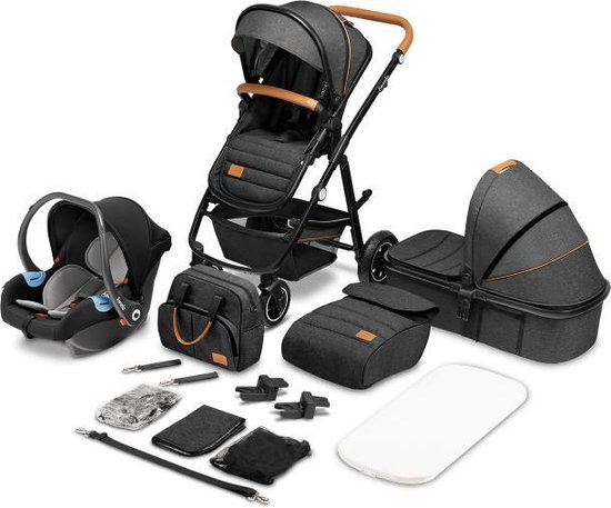 Kinderwagen 3-in-1 Lionelo Amber Graphite Grey