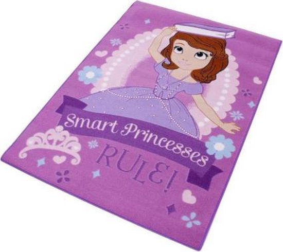 Disney Prinses - Sofia - Princesses - Speelkleed - Vloerkleed - Tapijt - 95x133cm - Babytapijt - Peutertapijt- Kindertapijt - Speeltapijt