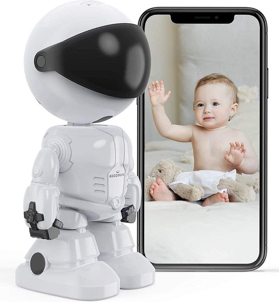 Multifunctionele Babyfoon met Camera & Audio - App Functie - Geluid en Bewegingsdetectie - 1080P - Camera Beveiliging - Huisdiercamera - Nachtzicht - Tweerichtingsgesprek - Baby Monitor - Compatibel met iOS- en Android-systeem - Upgrade 2021