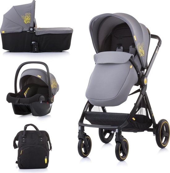 Chipolino  Elite Kinderwagen 3 in 1 complete set (reiswieg , wandelwageninzet, autostoel) Incl. luiertas