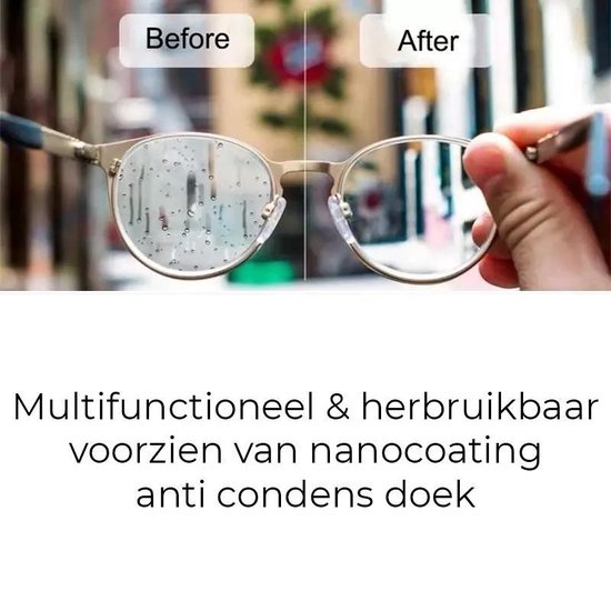 HET MEEST MULTIFUNCTIONELE DOEKJE MET NANO COATING:  Mondkapje Anti Damp | Anti Fog | Anti Condens | Dampvrij | Anti druppels | Geen Beslagen Brillen of ramen of spiegel meer | Car Mirror Wipes |  Herbruikbare schoonmaakdoekjes | Vochtige autodoekjes