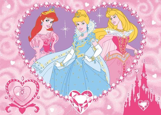 Disney Princess Hart - Speelkleed - Vloerkleed - Tapijt 95x133 cm