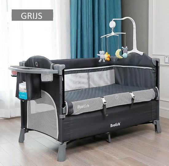 ImBaby Brotish - Baby bed GRIJS - Ledikant - Camping bedje | BuySafe247