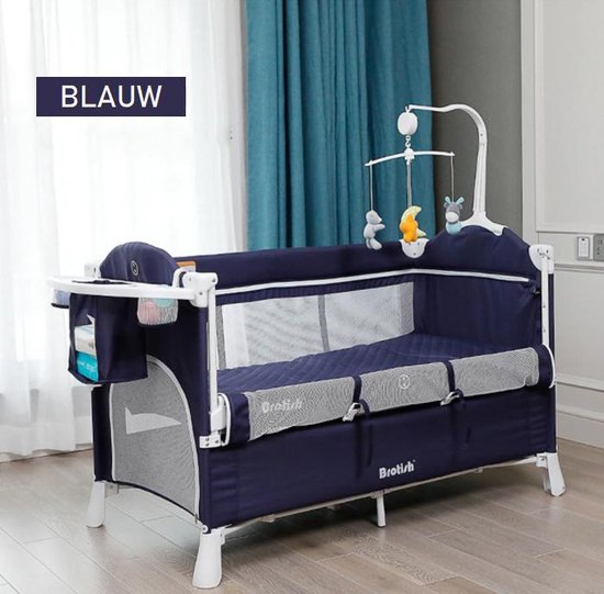 ImBaby Brotish - Baby bed BLAUW - Ledikant - Camping bedje | BuySafe247