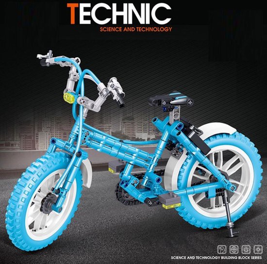 DW4Trading® Mountainbike fiets blauw 263 stuks technics Lego compatibel