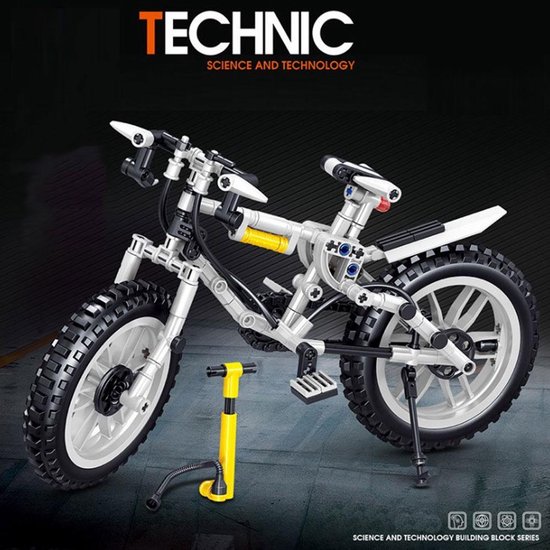 DW4Trading® Mountainbike fiets wit 229 stuks technics Lego compatibel