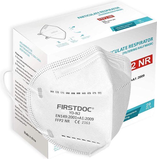 FIRSTDOC FFP2 MEDISCHE MONDKAPJES - CE2163 - 10 STUKS