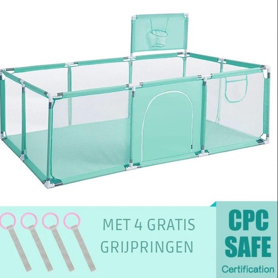 Speelbox Baby GROEN 188*128*66cm - Kinderbox - Playpen - Grondbox - Babybox -  Kruipbox - Kinderen - Peuter - Kleuter - Camping - Vakantie