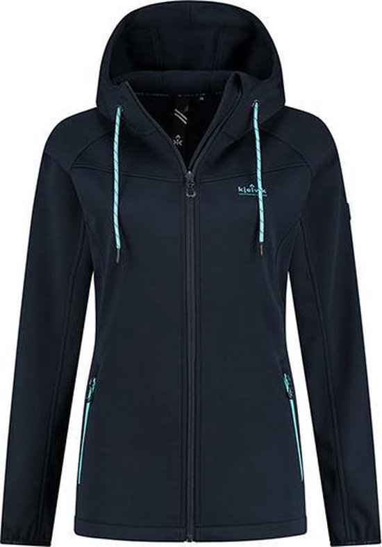 Kjelvik dames softshell jas Hilary - Blauw - Maat -48 Winddicht en waterafstotend - Ademend materiaal