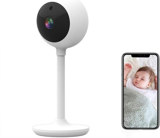 Lipa BM-K5 Babyfoon HD+ / Video en geluid / Met app voor smartphone en tablet / Infrarood nachtsensor / Terugpraten / Wifi of kabel / Live meekijken / Cloudopslag of SD / Baby monitor / Playback / Motion detection / 150 m bereik