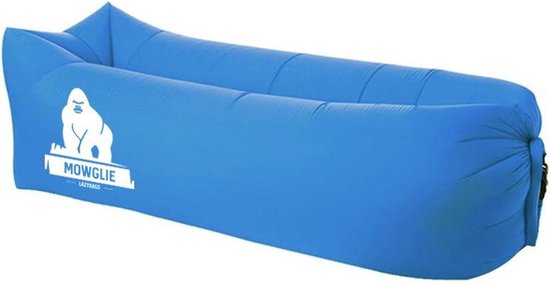 Opblaasbare Luchtbank - Air Sofa - Waterdicht - Strandbed/Strandzak - Kamperen/Vakantie - Lounge Luchtzak - Inclusief Tas - Blauw