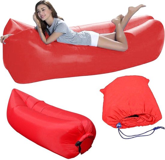 Opvouwbaar luchtbed Luchtbed- Air lounger - Rood XXL