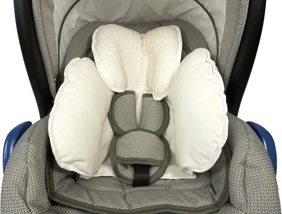 Autostoel Verkleinkussen - Verkleinkussen Maxi Cosi - Baby Ondersteuning Kussen - Stof - Sweet White