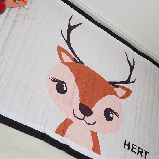 Speelkleed hertje 195 x 145 - LiefBoefje - Groot Speelkleed Baby - Speelmat Kinderen - Babymat XL - Kindervloerkleed - Kraamcadeau - Speelkleed Kinderen - 50+ design speelkleden