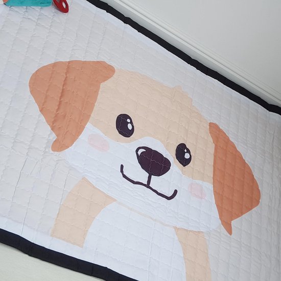 Speelkleed puppy hondje 150 x 100 - LiefBoefje - Groot Speelkleed Baby - Speelmat Kinderen - Babymat XL - Kindervloerkleed - Kraamcadeau - Speelkleed Kinderen - 50+ design speelkleden