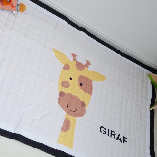 Speelkleed girafje 195 x 145 - LiefBoefje - Groot Speelkleed Baby - Speelmat Kinderen - Babymat XL - Kindervloerkleed - Kraamcadeau - Speelkleed Kinderen - 50+ design speelkleden