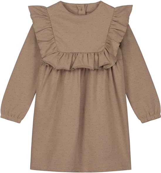 Prénatal baby jurk - babykleding voor meisjes - maat 68 - Taupe