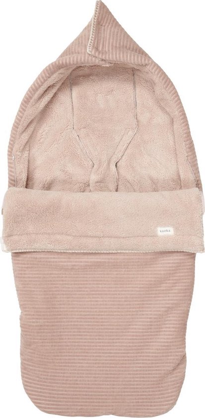 Koeka Buggy voetenzak teddy Vik - grey pink