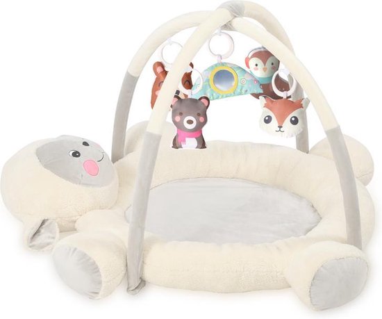 Educatieve Babygym speelmat interactief  Speelkleed met speelboog Pluche Speelgym "MARY"