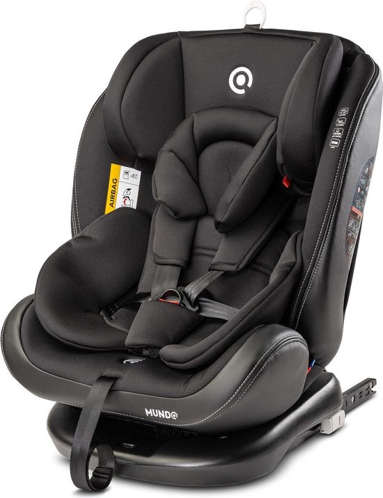 HIBABY MUNDO 0-36 KG ISOFIX - 360 Graden Draaibaar Zwart