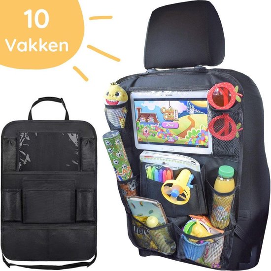 Autostoel organizer de luxe - Auto organizer voor baby en kinderen - met tablethouder voor o.a. iPad