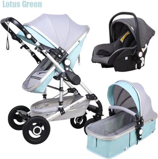 Luxiqo Kinderwagen 3-in-1 - Kinderwagen - Wandelwagen - Buggy - Buggy Kinderwagen - 62 x 105 x 81 cm