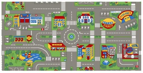 Speeltapijt play city / speelkleed Playcity - 140 x 200 cm