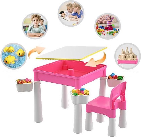 Lego Speeltafel – Speeltafel – Lego Bouwtafel – Duplo Tafel - Blauw - Flanner®