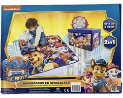 Speelkleed Opbergdoos Paw Patrol - Nicklodeon - 40 x 30 x 26 cm - 2 In 1