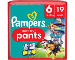 Pampers Baby Pants Baby Dry Maat 6 Extra Large (14-19 kg) Limited Edition Paw Patrol, 19 luierbroekjes