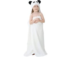 BoefieBoef Baby Kinderdeken Panda – Multifunctionele Wikkeldeken, Badcape en Speelkleed – Perfect voor Kerst, Babyshower en Carnaval – Superzachte Flanellen Fleece Dierenprint – Kraamcadeau voor Peuters en Kleuters – Schattige Panda - jongen meisje