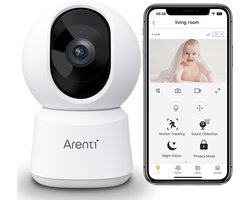 Arenti - Wifi Babyfoon - 4MP Camera voor binnen - Ultra HD Resolutie – Dual Band Wifi - Privacyfunctie - Nachtzicht - Bébé