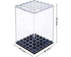VAEM LEGO Display Vitrine Box - Voor Minifigures - Zwart - 4,8x4,8x6,9cm