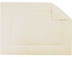 BINK Bedding Boxkleed Esmee Ecru 80 x 100 cm - vulling fiberfill 400 grams - speelkleed - parklegger - broderie - mousseline - hydrofiel - bloemen - borduur