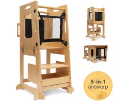 Eduvate Leertoren - Leertoren Opvouwbaar - Learning Tower - Leertoren Keukenhulp - Montessori Leertoren - Kindertrap - Geschikt voor Lego en Duplo