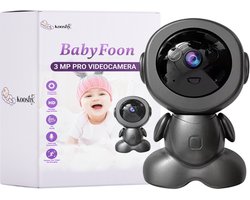 Kooshy Babyfoon - met Camera en App - Baby Monitor - Babyfoons - 3MP Full HD