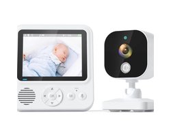 Babyfoon - Draadloze babycamera met nachtzicht - Voor babyzorg thuis - Wit